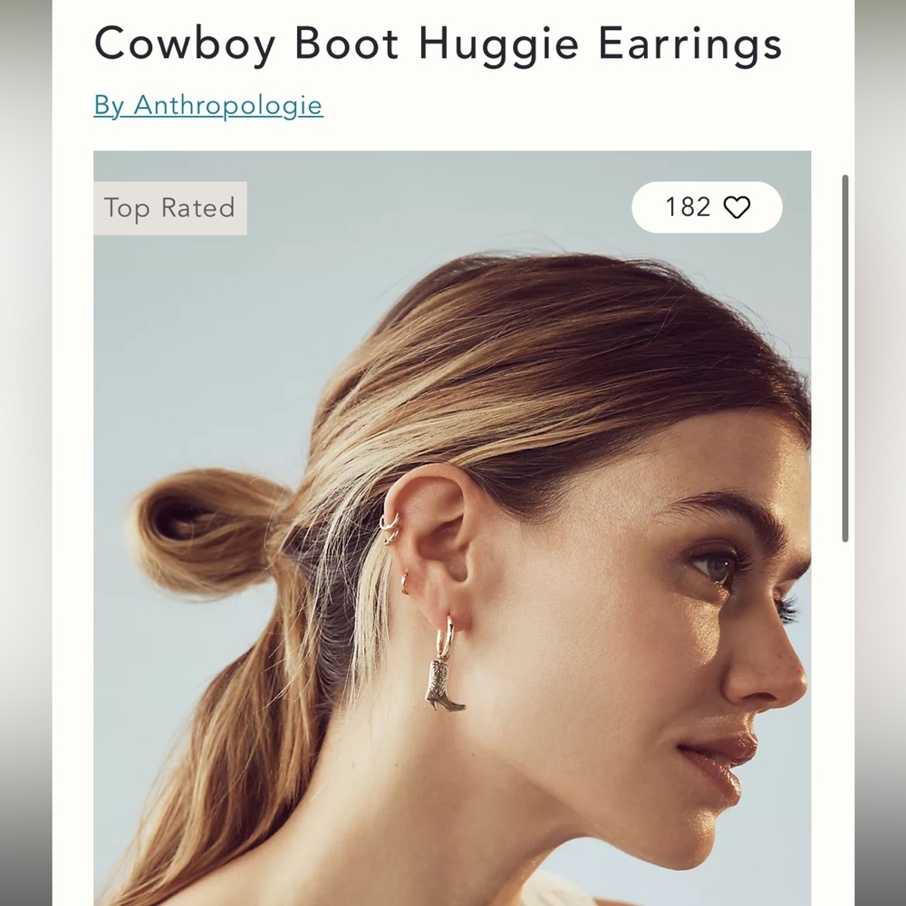 Cowboy Boot Huggie Earrings